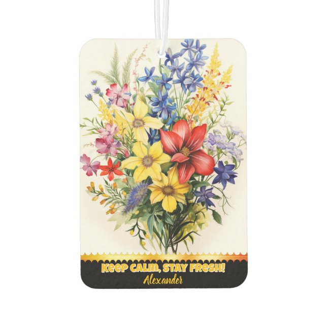 Colourful floral air freshener (Back)