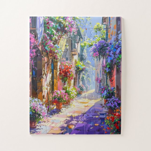 Colourful Floral Alley in Spring Jigsaw Puzzle (Vertical)