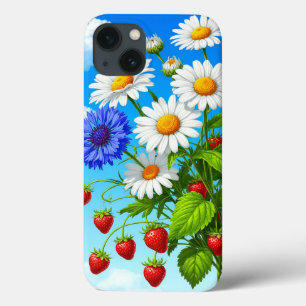 Colourful Floral and Berry Scene iPhone 13 Case
