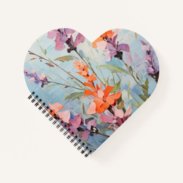 Colourful floral background notebook (Front)