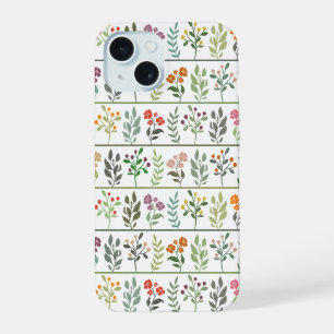 Colourful Floral Botanical Herbarium Plants iPhone 15 Case