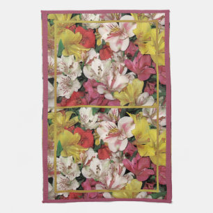 Colourful Floral Bouquet American MoJo Kitchen Tow Tea Towel