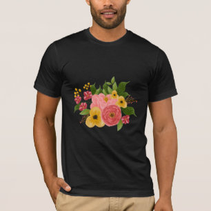 Colourful Floral Bouquet Botanical Flower T-Shirt