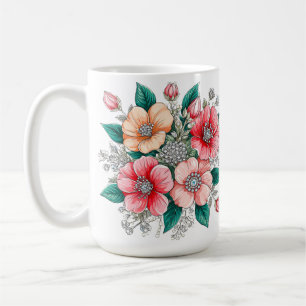 Colourful Floral Bouquet Coffee Mug