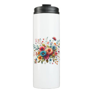 Colourful Floral Bouquet Design-58576 Thermal Tumbler