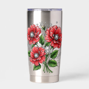 Colourful Floral Bouquet Insulated Tumbler