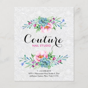 Colourful Floral Bouquet Menu List