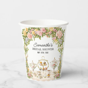 Colourful Floral Bridal Shower Drinkware  Paper Cups