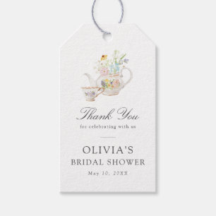 Colourful Floral Bridal Tea Party Gift Tags