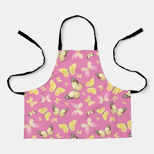 Colourful Floral Butterfly Apron (Front)
