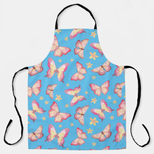 Colourful Floral Butterfly Apron