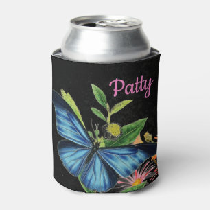 Colourful Floral Butterfly Insulated Can Cooler