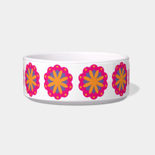 colourful floral circle shapes bowl
