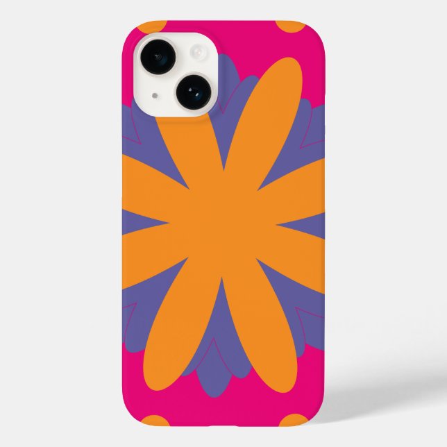 colourful floral circle shapes Case-Mate iPhone case (Back)