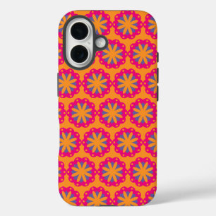 colourful floral circle shapes iPhone 16 case