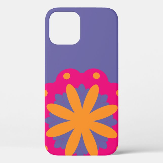 colourful floral circle shapes Case-Mate iPhone case (Back)