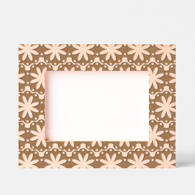 colourful floral circle shapes etched frames (Front)