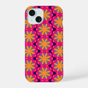 colourful floral circle shapes iPhone 15 case