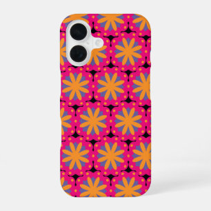 colourful floral circle shapes iPhone 16 case