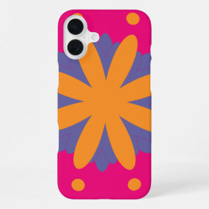 colourful floral circle shapes iPhone 16 plus case