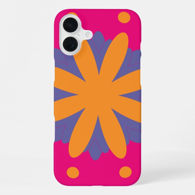 colourful floral circle shapes iPhone case (Back)