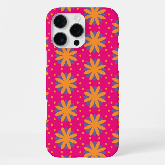 colourful floral circle shapes iPhone case (Back)