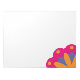 colourful floral circle shapes notepad