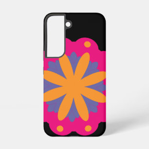 colourful floral circle shapes samsung galaxy case