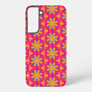 colourful floral circle shapes samsung galaxy case