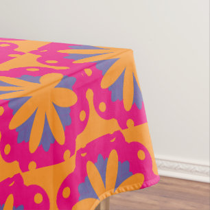 colourful floral circle shapes tablecloth