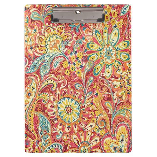 Colourful Floral Clipboard (Front)