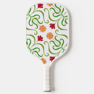 Colourful Floral Damask Sunflower Pattern Cute Fol Pickleball Paddle