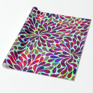 Colourful Floral Damask Wrapping Paper