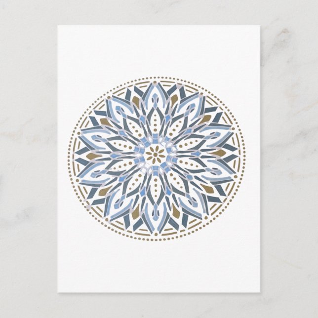 Colourful floral design  postcard (Front)