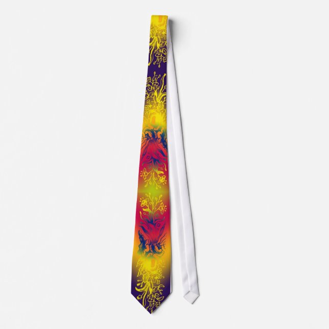 Colourful floral design Tie (Front)