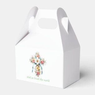 Colourful Floral Easter/Spring Cross Favour Box