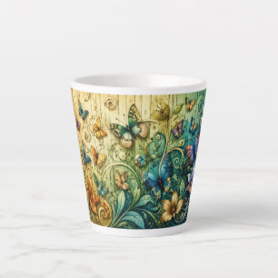 Colourful Floral Fantasy Art Mug Whimsical Natur