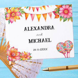 Colourful Floral Fiesta Mexican Wedding Guest Book