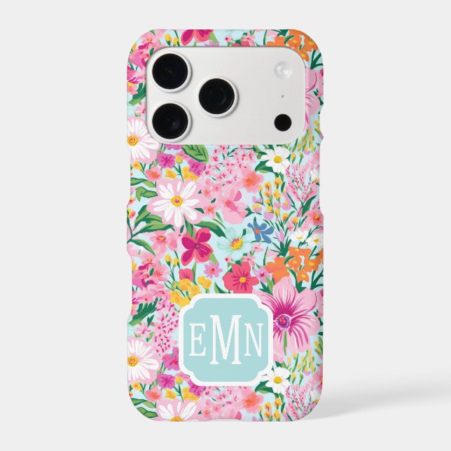 Colourful Floral Garden Monogrammed (Back)