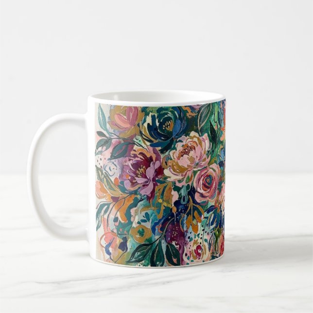 Colourful Floral Garden Mug (Left)