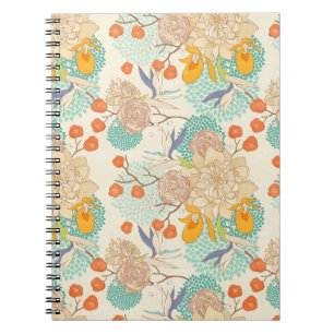 Colourful Floral Garden Pattern Notebook