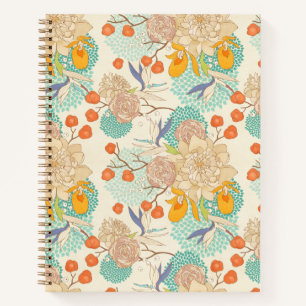 Colourful Floral Garden Pattern Notebook