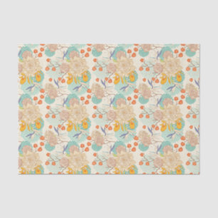 Colourful Floral Garden Pattern Tissue Paper