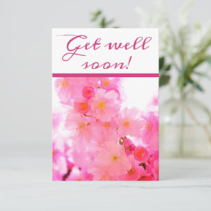 Colourful Floral Get Well Soon Card