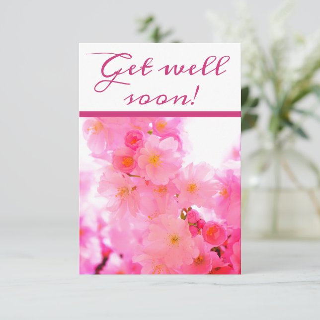 Colourful Floral Get Well Soon Card (Standing Front)