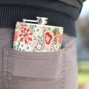Colourful Floral Hip Flask