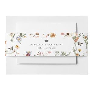 Colourful Floral Invitation Belly Band