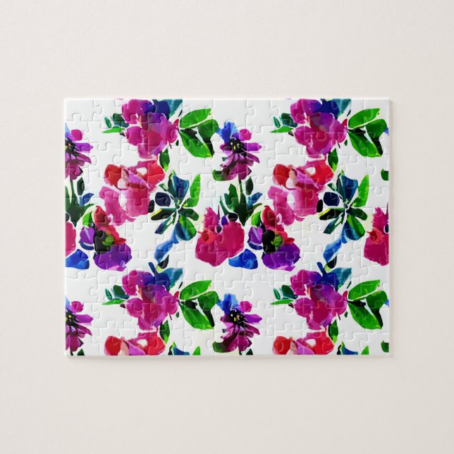 Colourful Floral Jigsaw Puzzle (Horizontal)