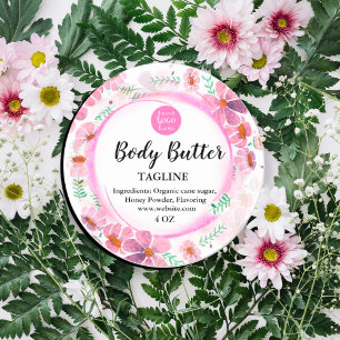 Colourful Floral Label