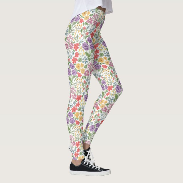 Colourful Floral Leggings (Right)